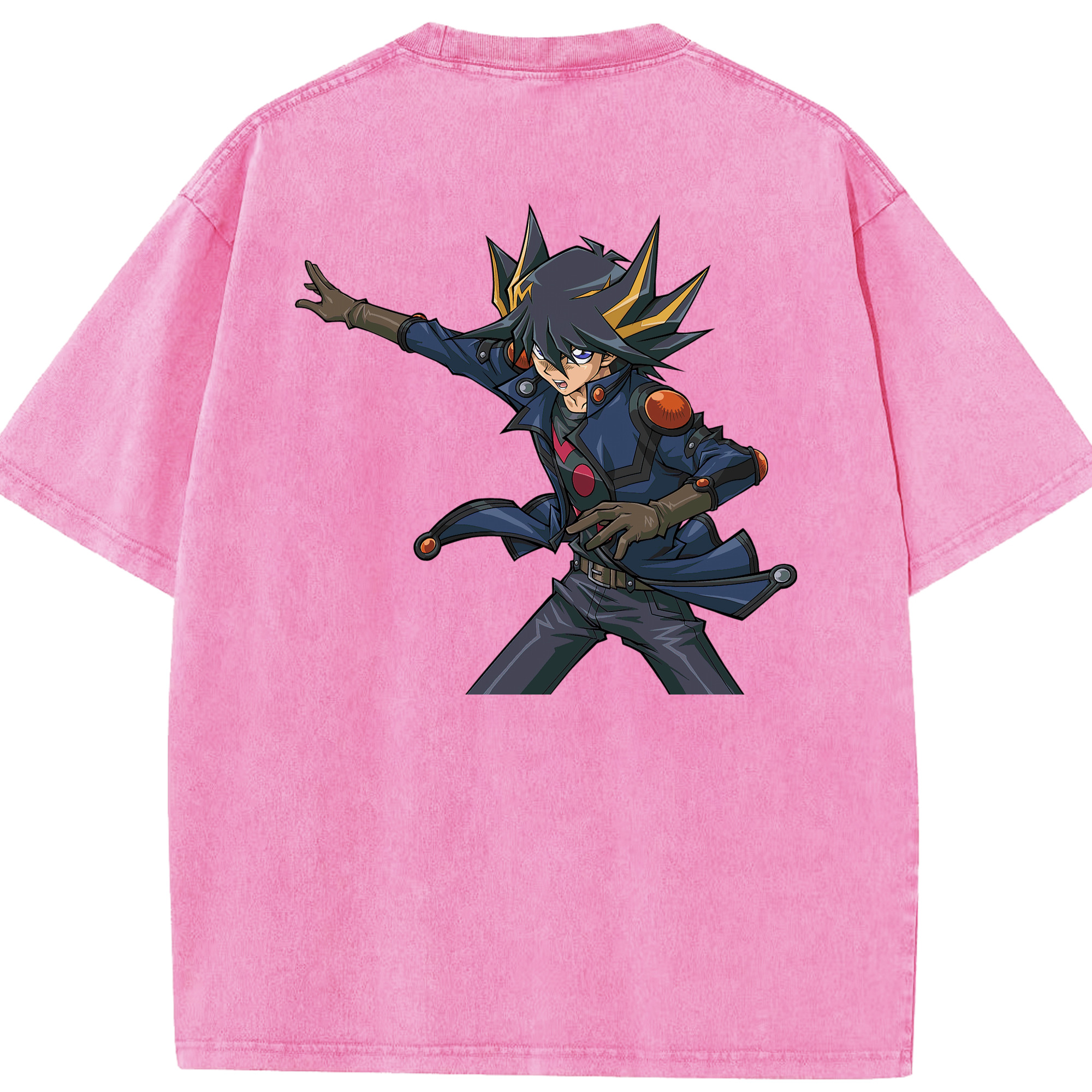 （画像用） 遊☆戯☆王 Yu-Gi-Oh! 綿100% ヴィンテージ風 半袖Tシャツ（背面プリント）